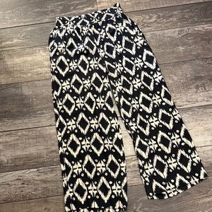 Christian Siriano Black & White Wide Leg Pants